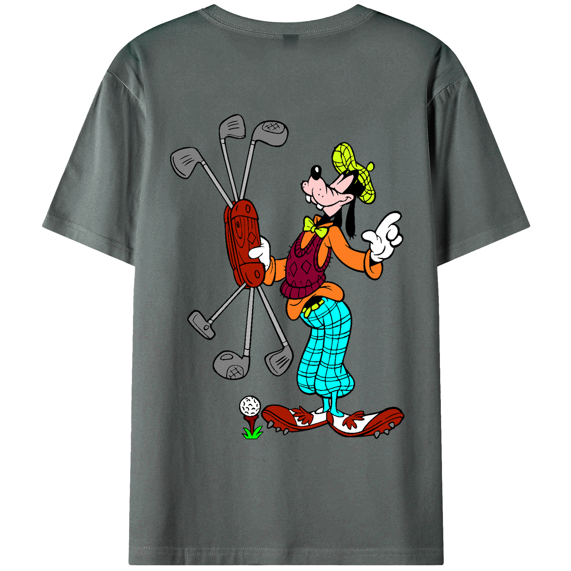 ミッキーマウス Mickey Mouse 綿100％ メンズ半袖Tシャツ（バックプリント） 通気性